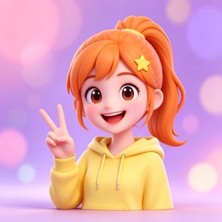 AI聊天软件元气少女人设洛洛头像